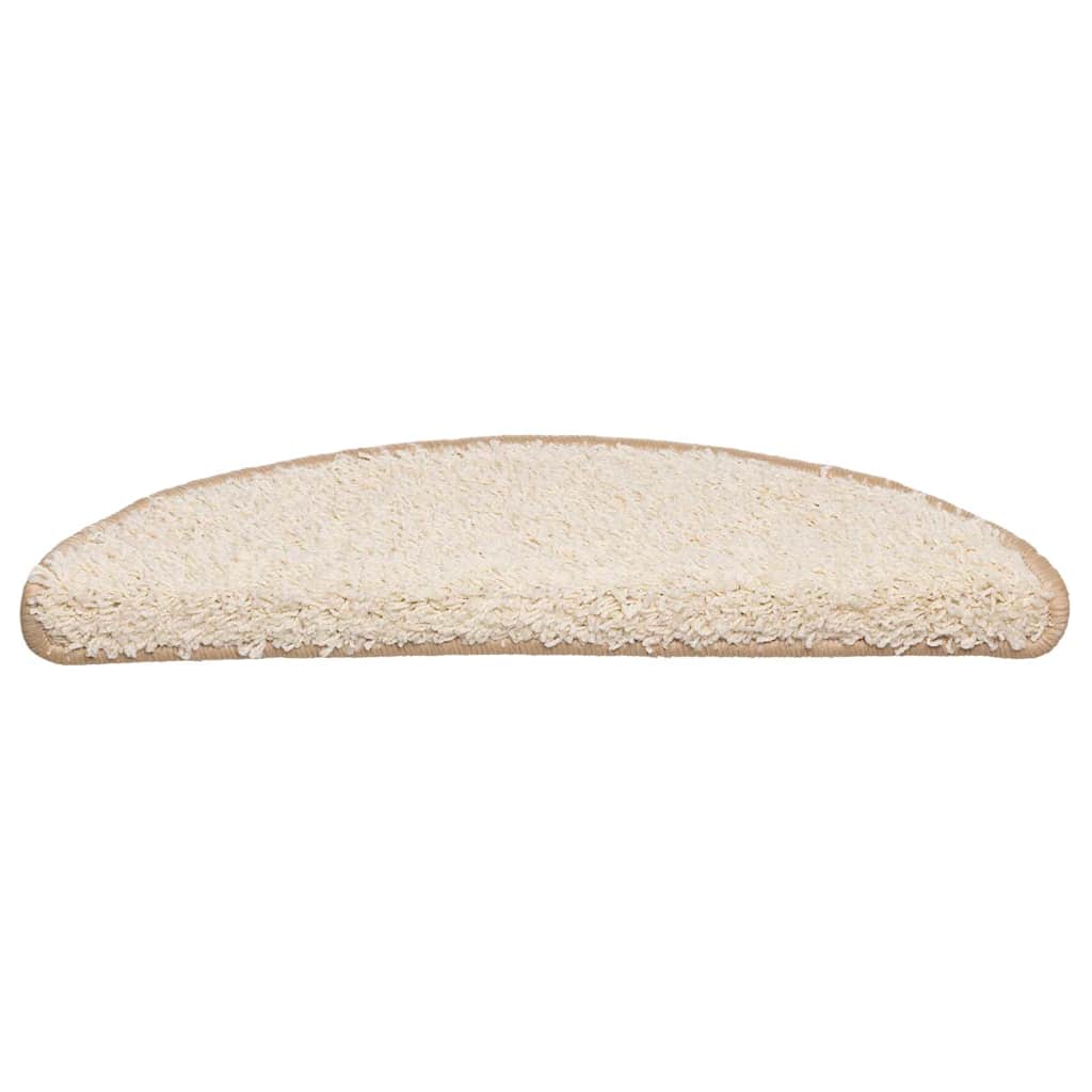 vidaXL Maty na schody 20 szt. 56x17x3 cm Kremowe półokrągłe