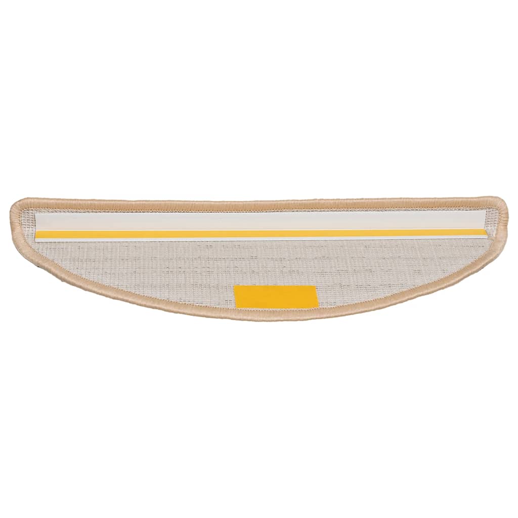 vidaXL Maty na schody 20 szt. 56x17x3 cm Kremowe półokrągłe