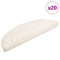 vidaXL Maty na schody 20 szt. 56x17x3 cm Białe półokrągłe
