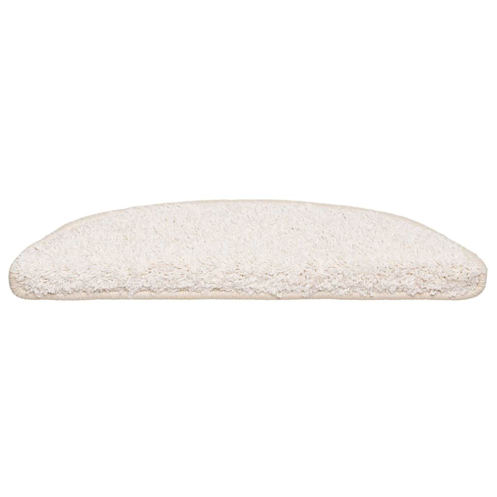 vidaXL Maty na schody 20 szt. 56x17x3 cm Białe półokrągłe