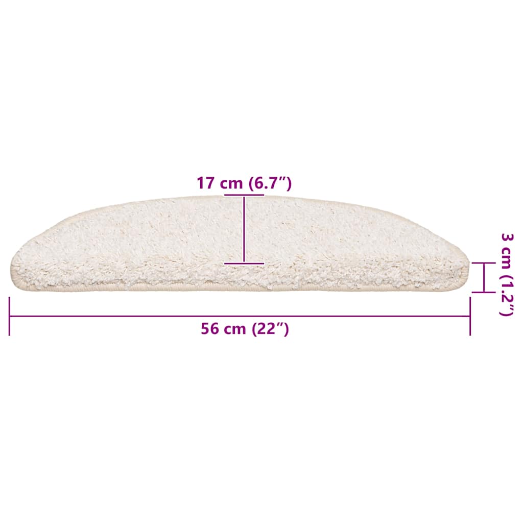 vidaXL Maty na schody 20 szt. 56x17x3 cm Białe półokrągłe
