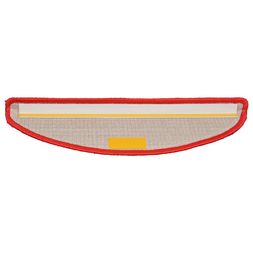 vidaXL Maty na schody 20 szt. 56x17x3 cm Czerwone półokrągłe