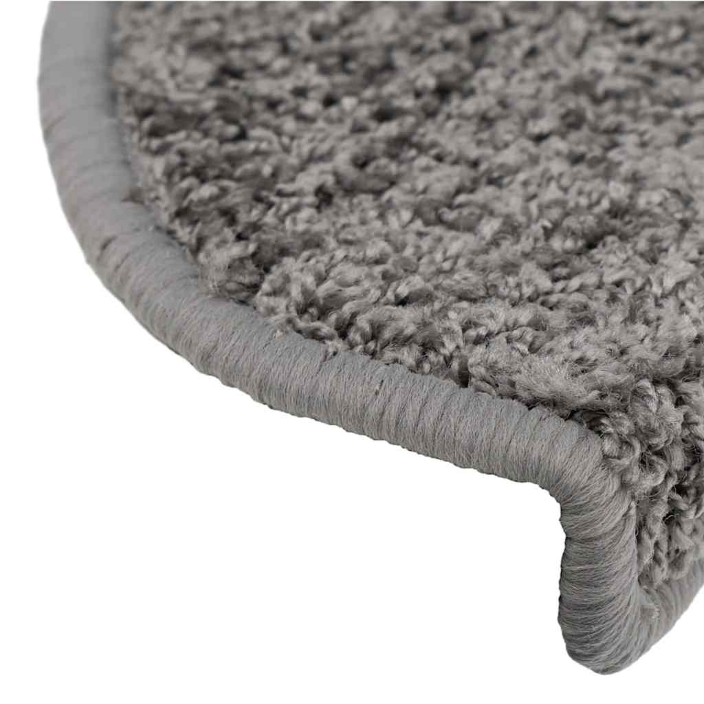 vidaXL Maty na schody 20 szt. 65x21x4 cm Szare półokrągłe duże