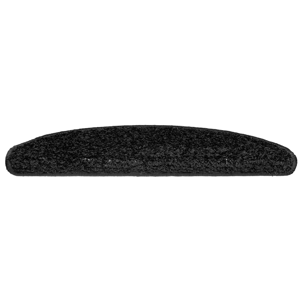 vidaXL Maty na schody 20 szt. 65x21x4 cm Czarne półokrągłe duże