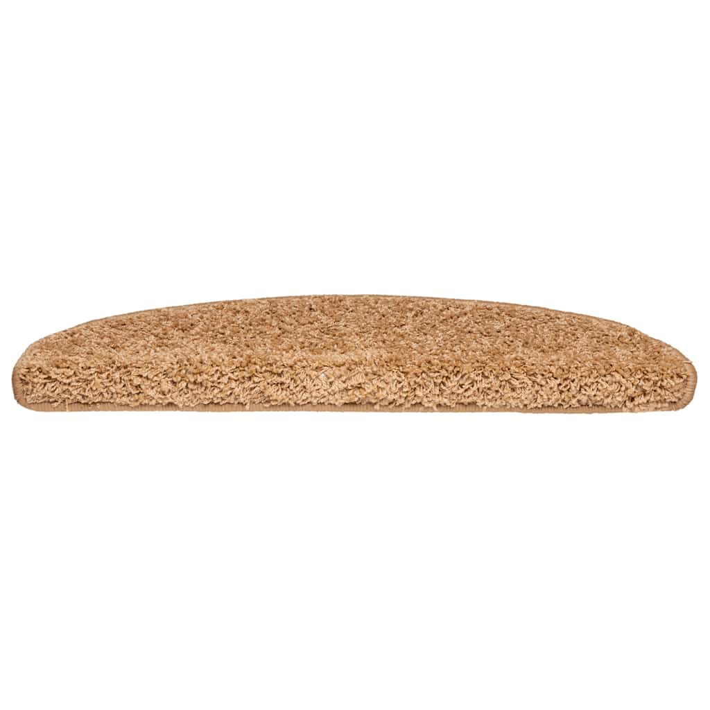 vidaXL Maty na schody 20 szt. 65x21x4 cm Beżowe półokrągłe duże