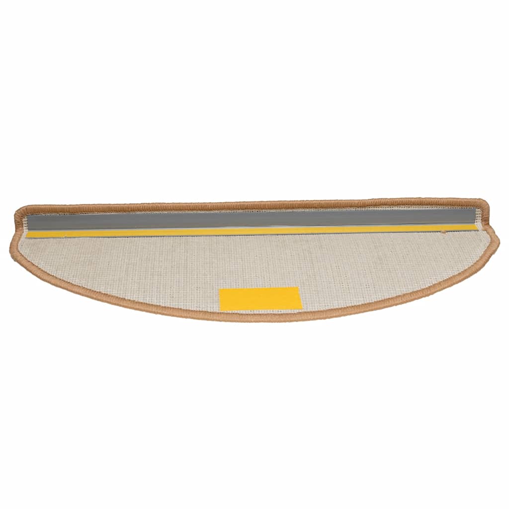 vidaXL Maty na schody 20 szt. 65x21x4 cm Beżowe półokrągłe duże