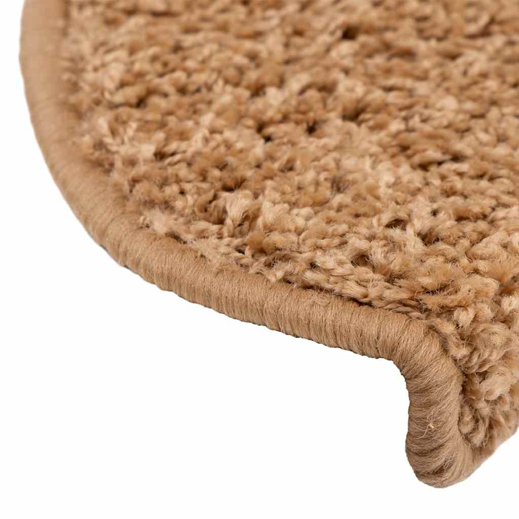 vidaXL Maty na schody 20 szt. 65x21x4 cm Beżowe półokrągłe duże