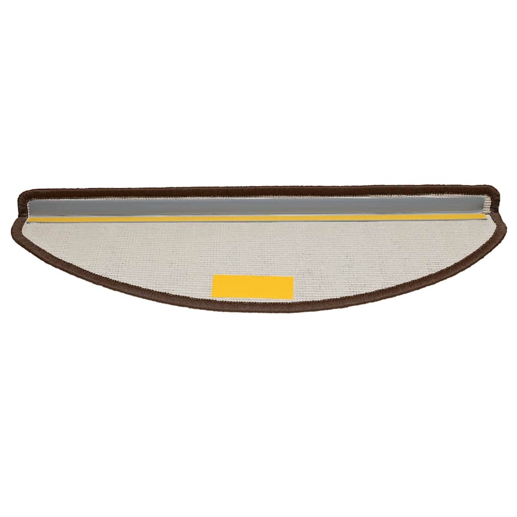 vidaXL Maty na schody 20 szt. 65x21x4 cm Brązowe półokrągłe duże