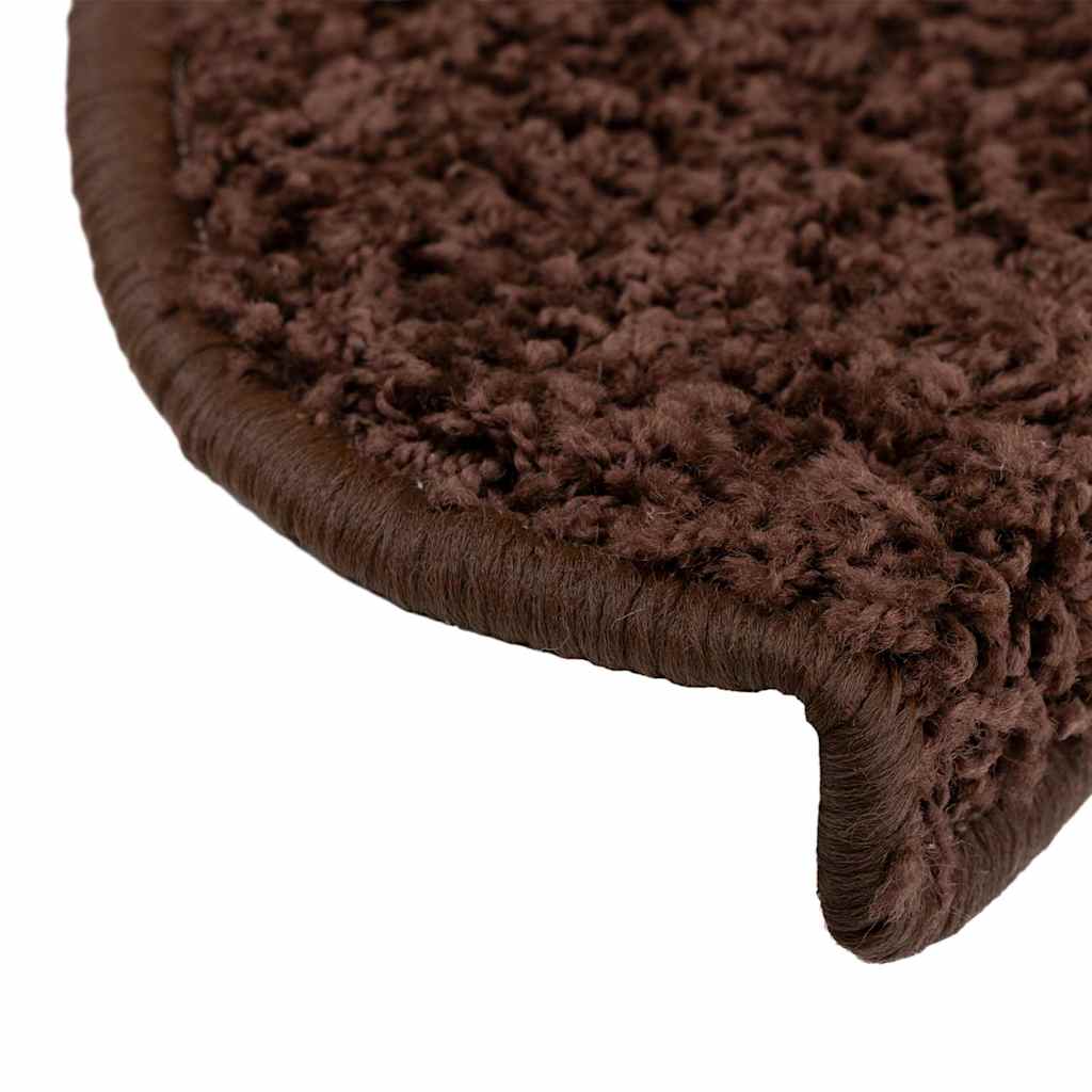 vidaXL Maty na schody 20 szt. 65x21x4 cm Brązowe półokrągłe duże