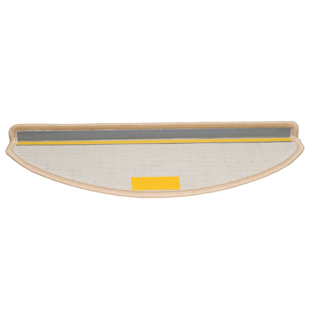 vidaXL Maty na schody 20 szt. 65x21x4 cm Kremowe półokrągłe duże