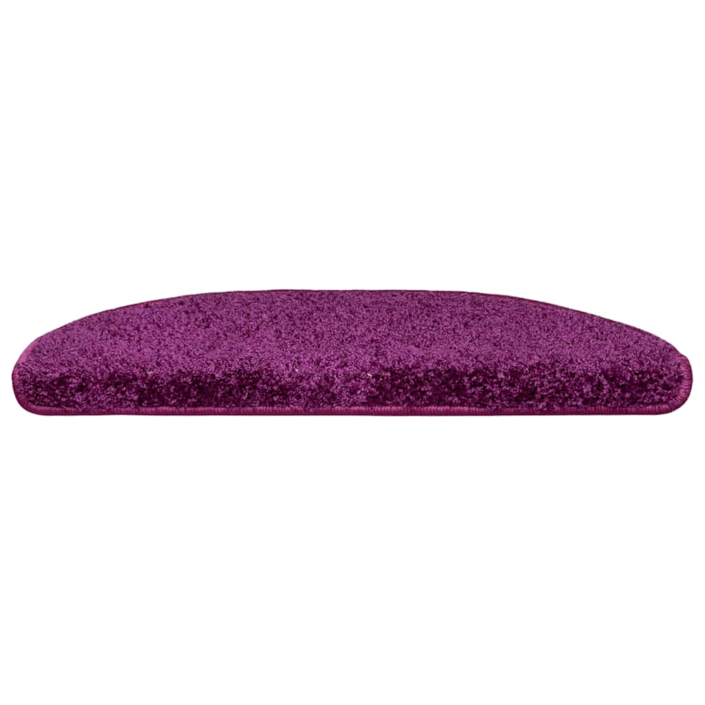 vidaXL Maty na schody 20 szt. 65x21x4 cm Fioletowe półokrągłe duże