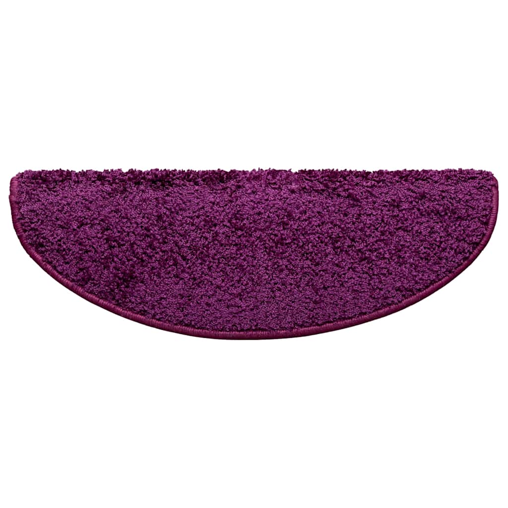 vidaXL Maty na schody 20 szt. 65x21x4 cm Fioletowe półokrągłe duże