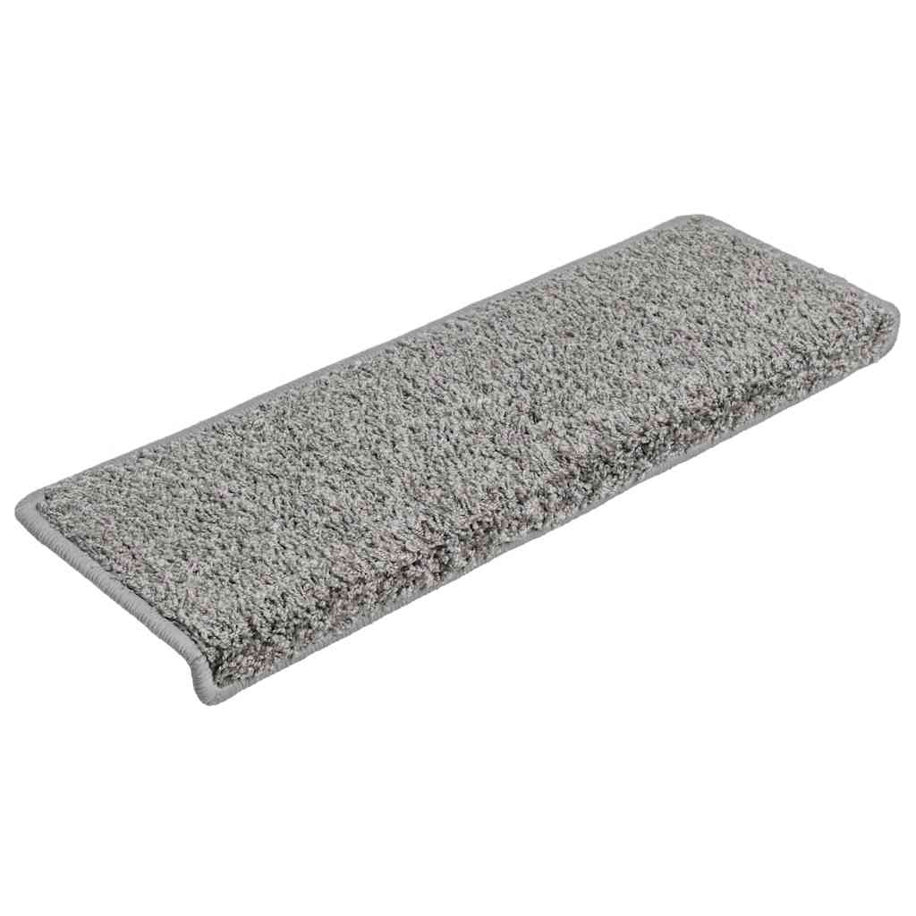vidaXL Maty na schody 20 szt. 65x21x4 cm Szare, prostokątne krawędzie