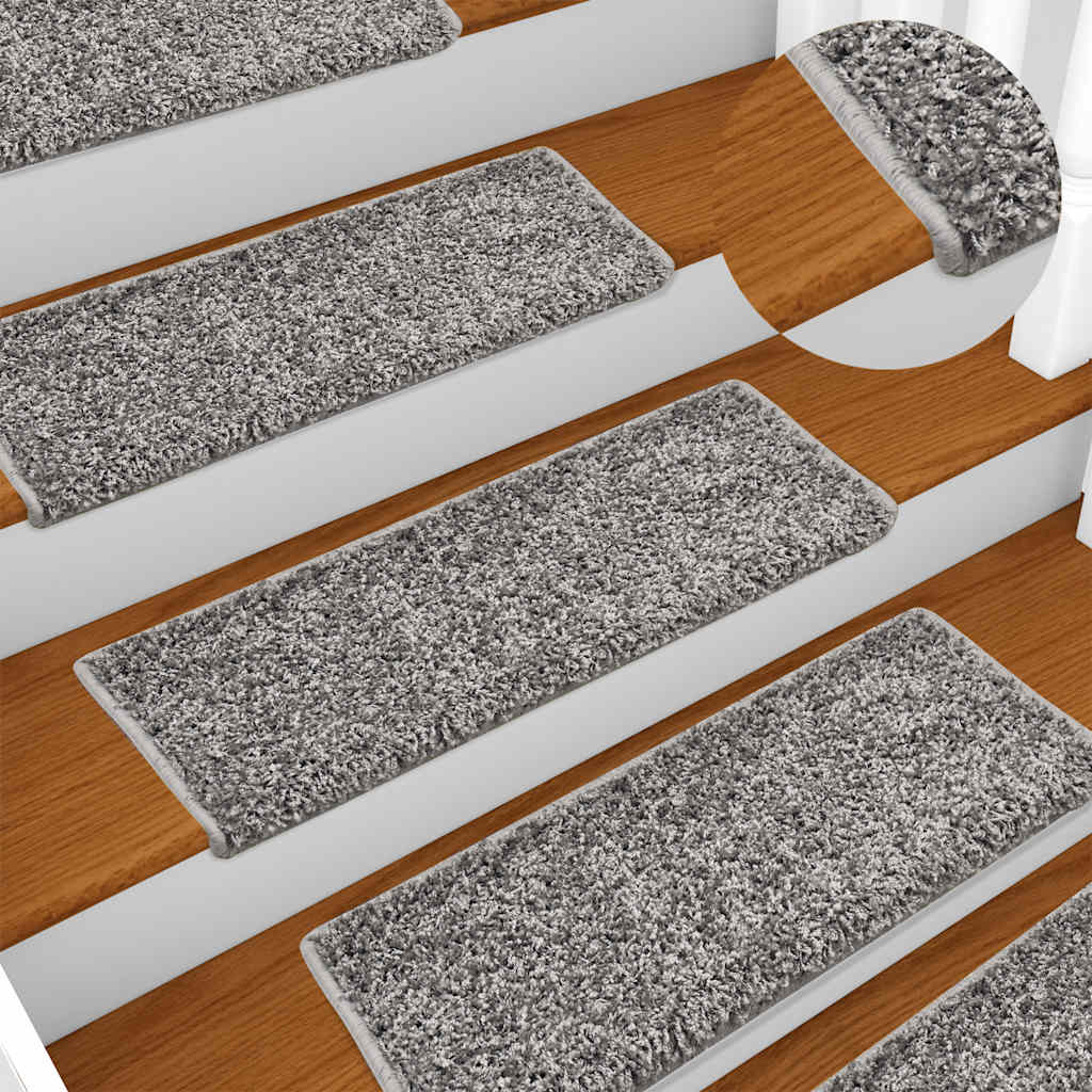 vidaXL Maty na schody 20 szt. 65x21x4 cm Szare, prostokątne krawędzie