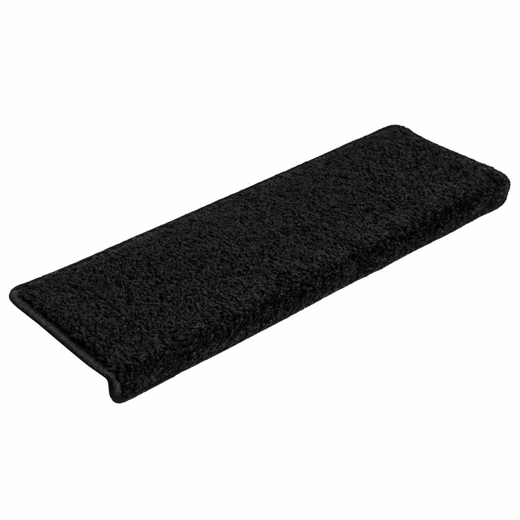 vidaXL Maty na schody 20 szt. 65x21x4 cm, czarne, prostokątne krawędzie