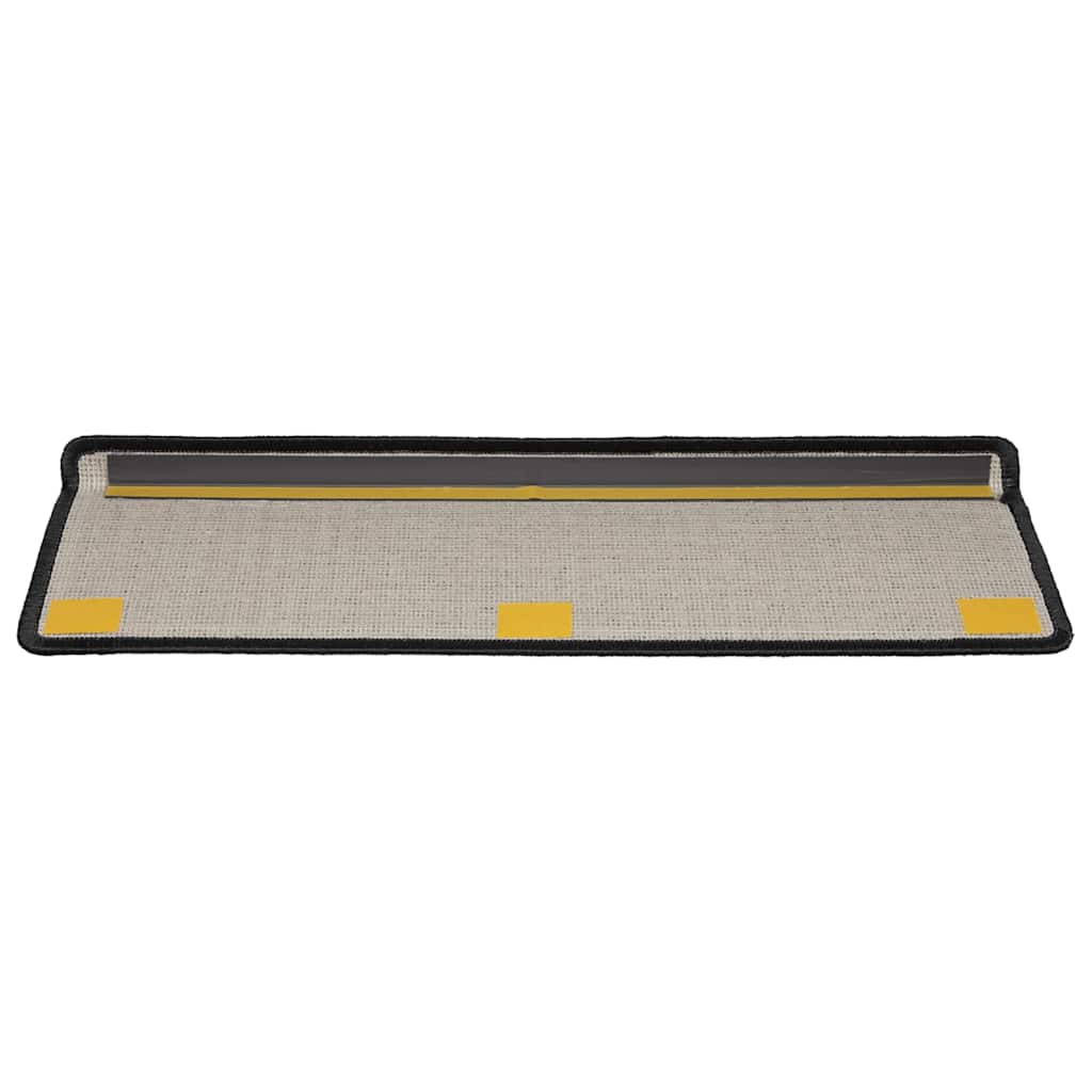 vidaXL Maty na schody 20 szt. 65x21x4 cm, czarne, prostokątne krawędzie