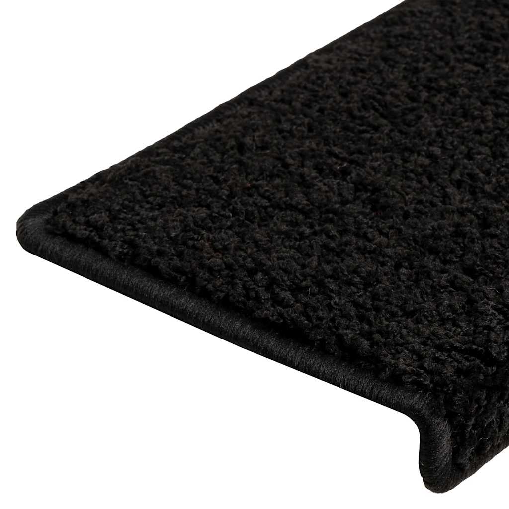 vidaXL Maty na schody 20 szt. 65x21x4 cm, czarne, prostokątne krawędzie