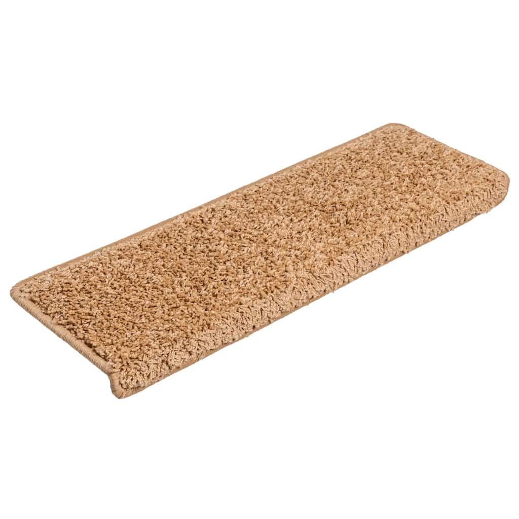 vidaXL Maty na schody 20 szt. 65x21x4 cm Beżowe, prostokątne krawędzie