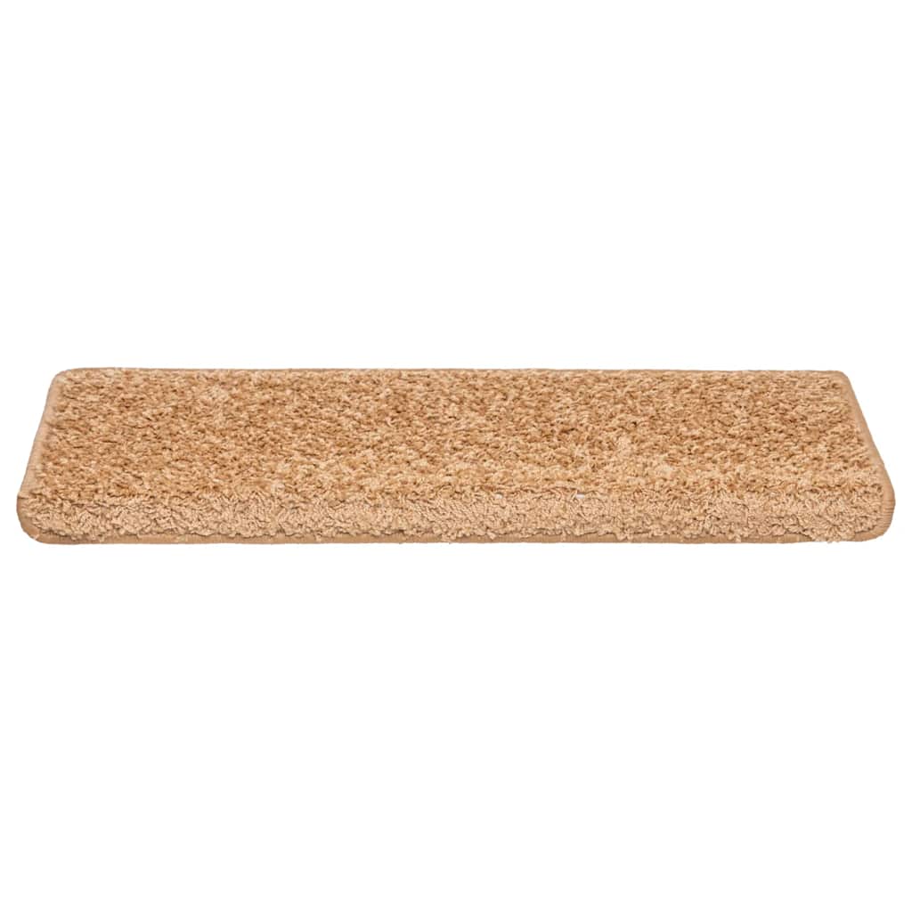 vidaXL Maty na schody 20 szt. 65x21x4 cm Beżowe, prostokątne krawędzie