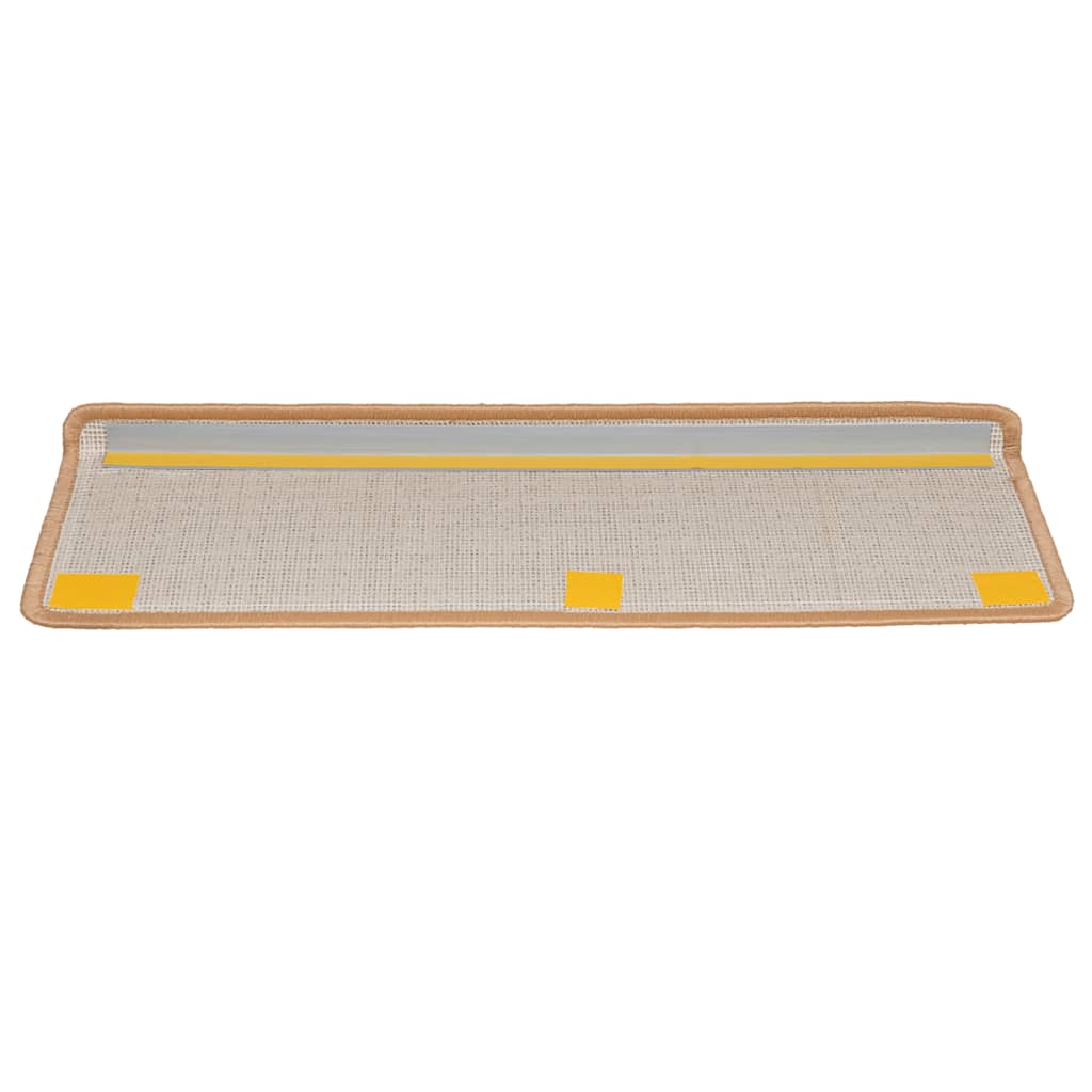 vidaXL Maty na schody 20 szt. 65x21x4 cm Beżowe, prostokątne krawędzie