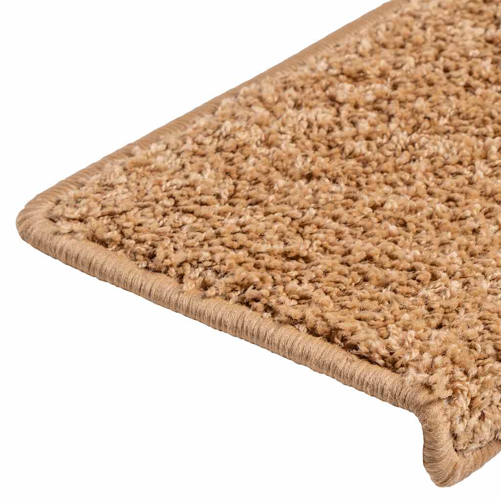 vidaXL Maty na schody 20 szt. 65x21x4 cm Beżowe, prostokątne krawędzie