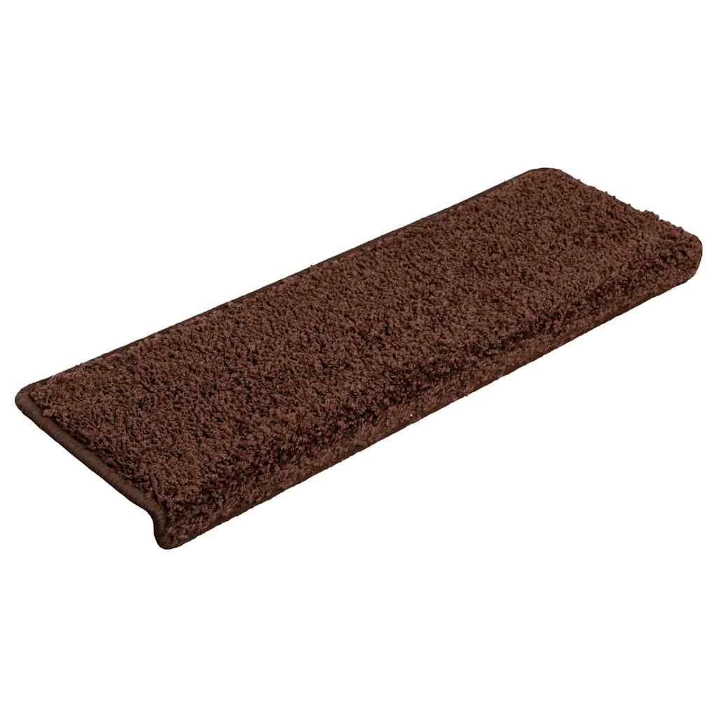 vidaXL Maty na schody 20 szt. 65x21x4 cm Brązowe prostokątne krawędzie