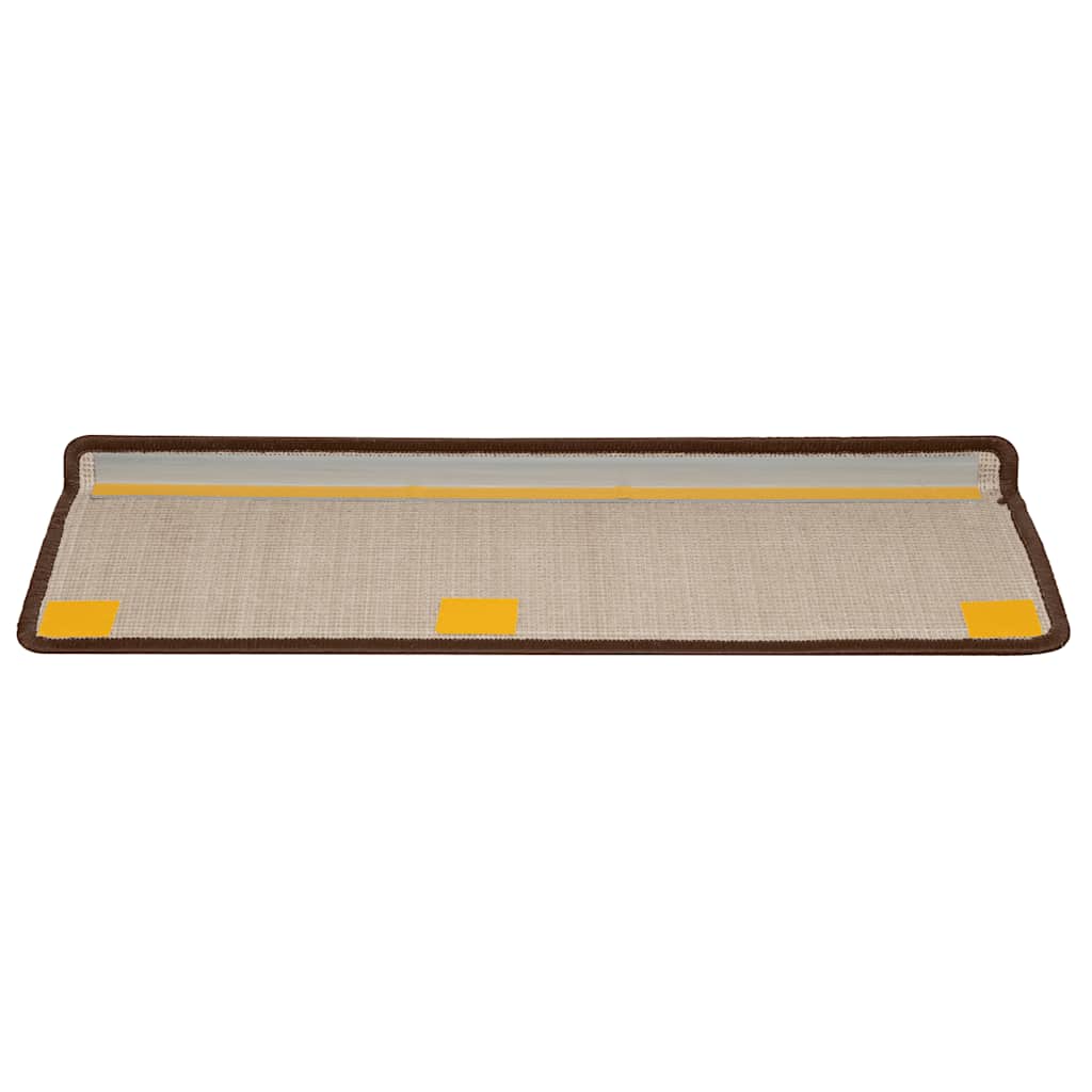 vidaXL Maty na schody 20 szt. 65x21x4 cm Brązowe prostokątne krawędzie