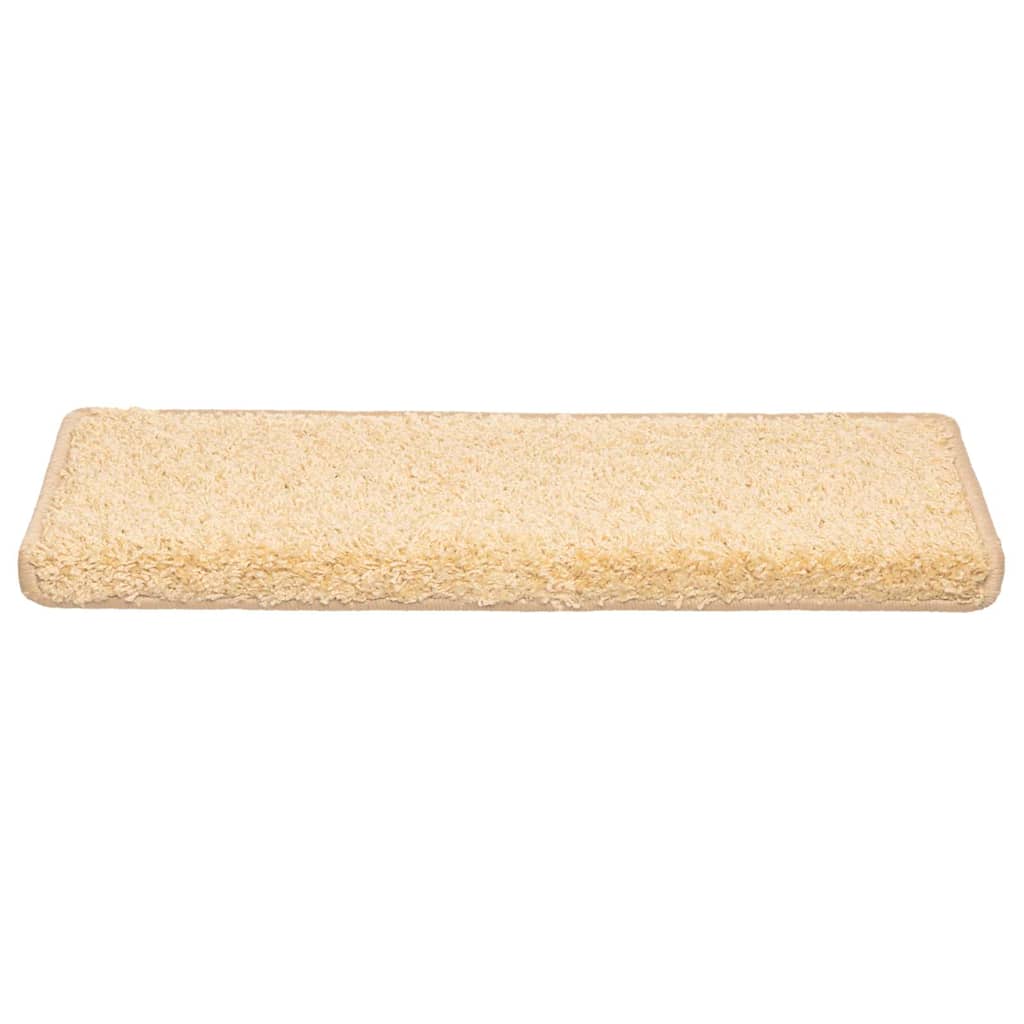 vidaXL Maty na schody 20 szt. 65x21x4 cm kremowe, prostokątne krawędzie