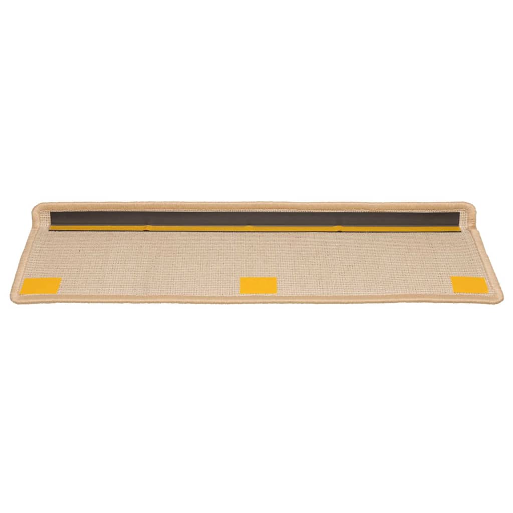 vidaXL Maty na schody 20 szt. 65x21x4 cm kremowe, prostokątne krawędzie
