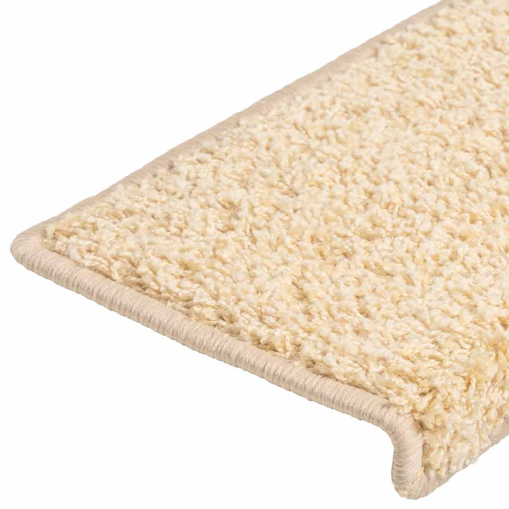 vidaXL Maty na schody 20 szt. 65x21x4 cm kremowe, prostokątne krawędzie