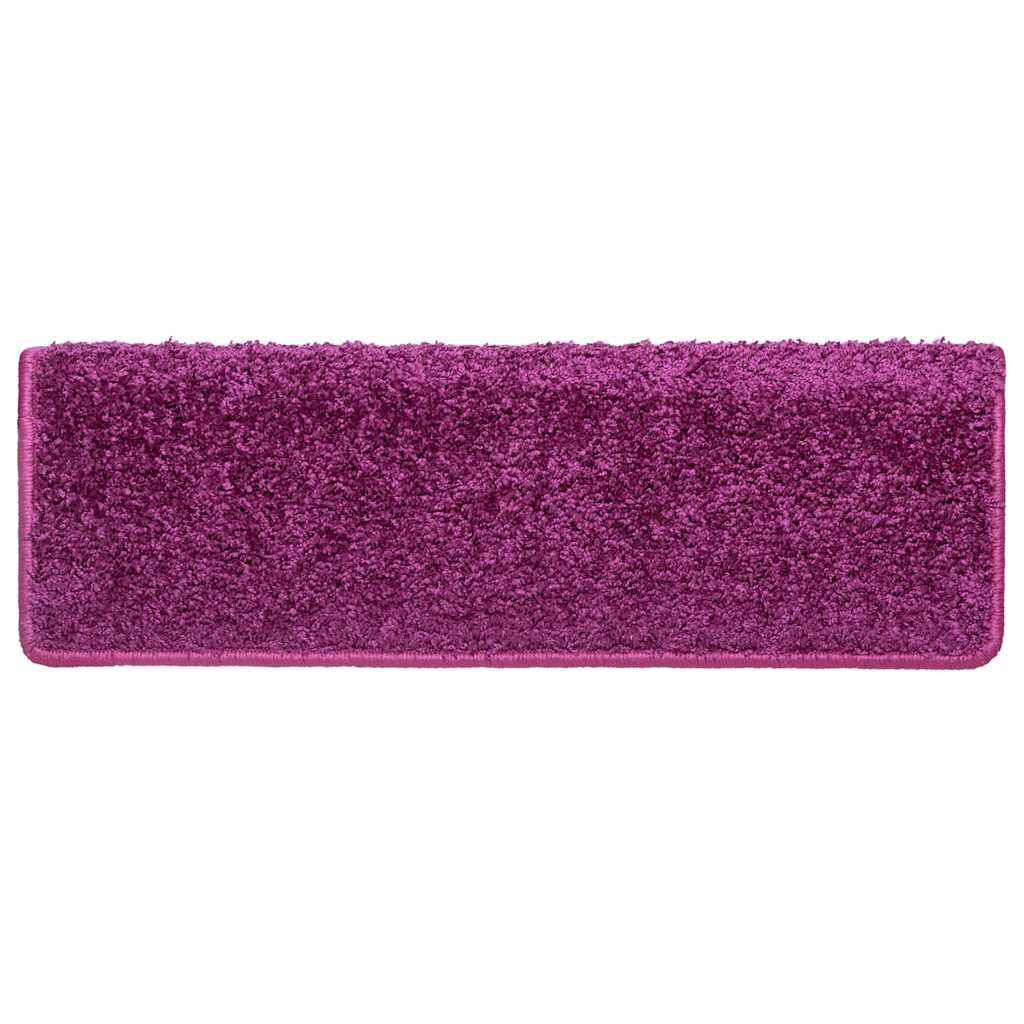 vidaXL Maty na schody 20 szt. 65x21x4 cm Fioletowe prostokątne krawędzie