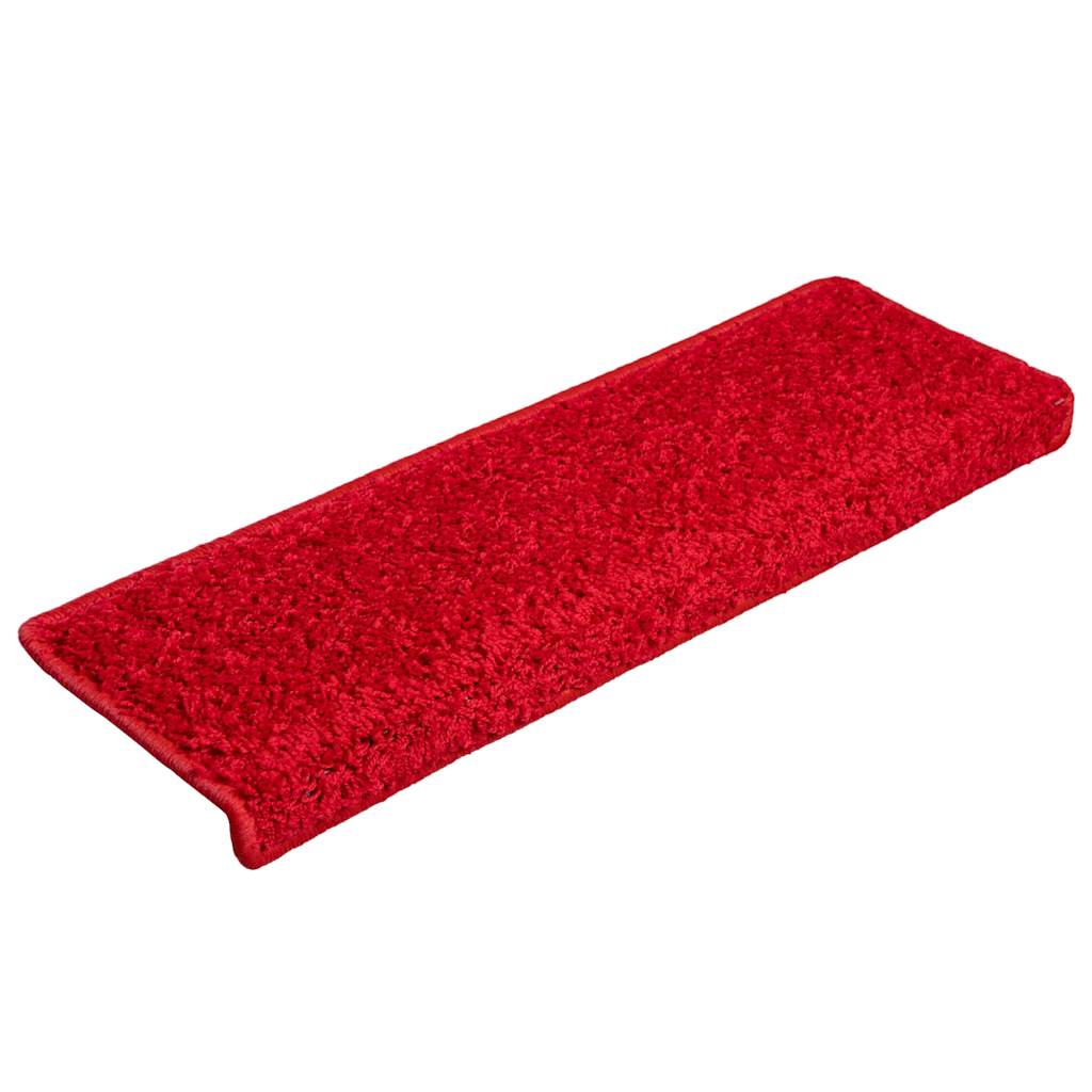 vidaXL Maty na schody 20 szt. 65x21x4 cm Czerwone prostokątne krawędzie
