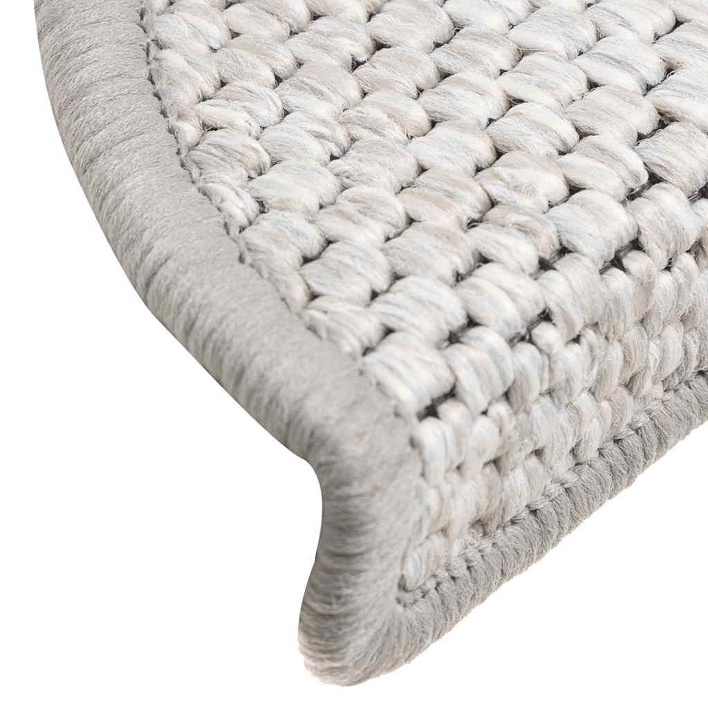 vidaXL Maty na schody samoprzylepne Sisal-Look 30 szt. 56x17x3 cm