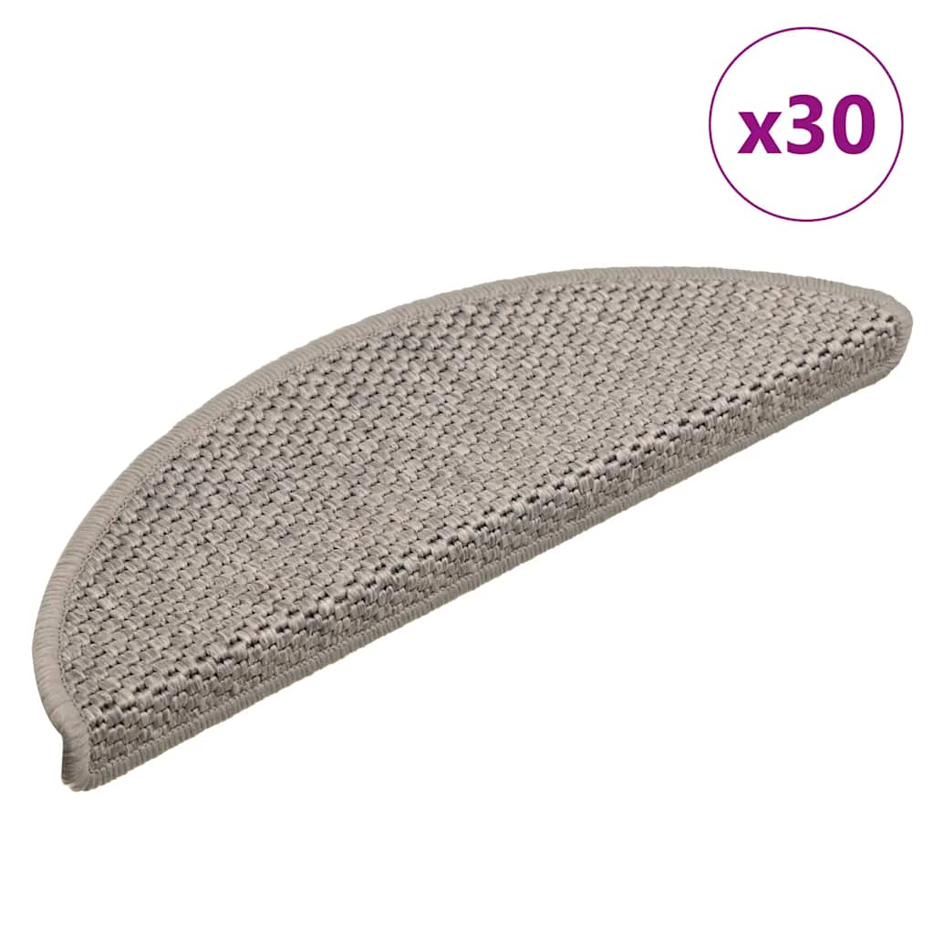vidaXL Maty na schody samoprzylepne sizal-look 30 szt. 56x17x3 cm