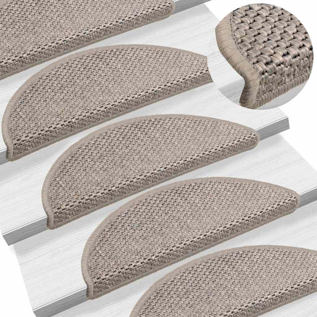 vidaXL Maty na schody samoprzylepne sizal-look 30 szt. 56x17x3 cm