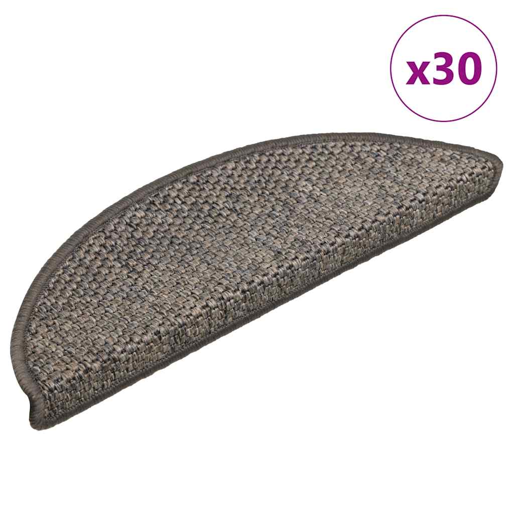 vidaXL Maty na schody samoprzylepne sizal-look 30 szt. 56x17x3 cm
