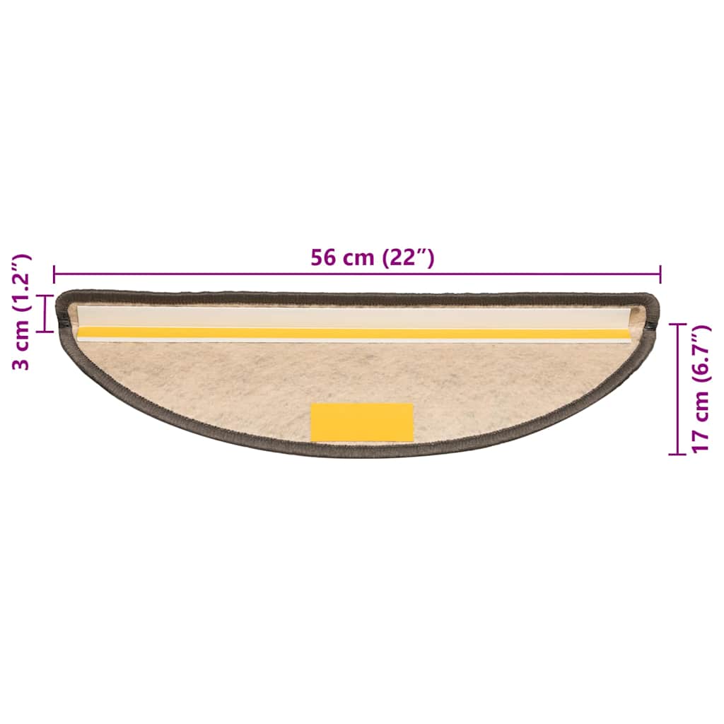vidaXL Maty na schody samoprzylepne sizal-look 30 szt. 56x17x3 cm