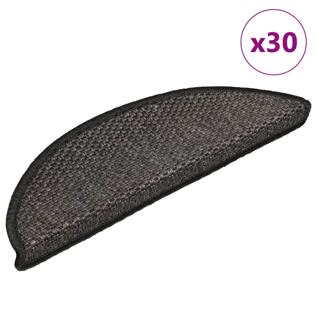 vidaXL Maty na schody samoprzylepne sizal-look 30 szt. 56x17x3 cm