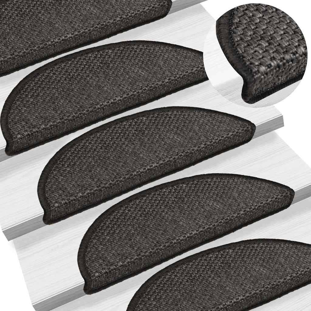 vidaXL Maty na schody samoprzylepne sizal-look 30 szt. 56x17x3 cm