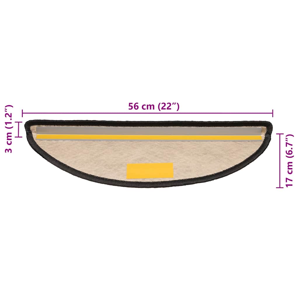 vidaXL Maty na schody samoprzylepne sizal-look 30 szt. 56x17x3 cm
