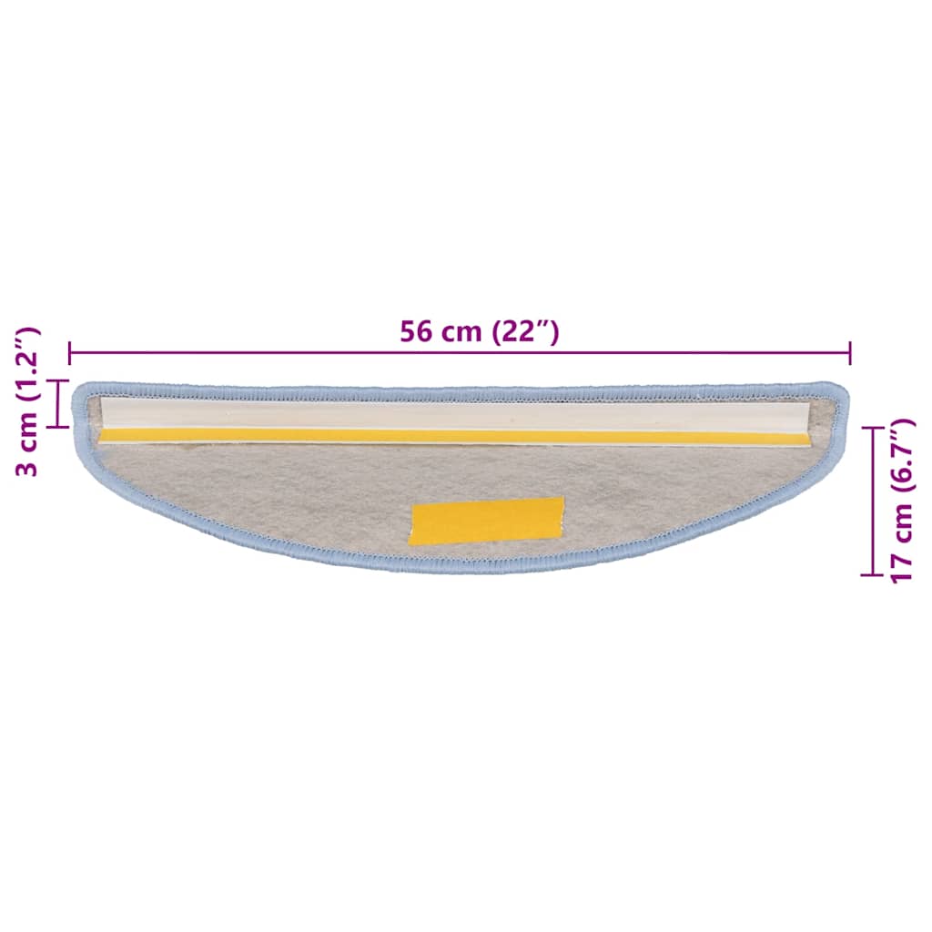 vidaXL Maty na schody samoprzylepne sizal-look 30 szt. 56x17x3 cm