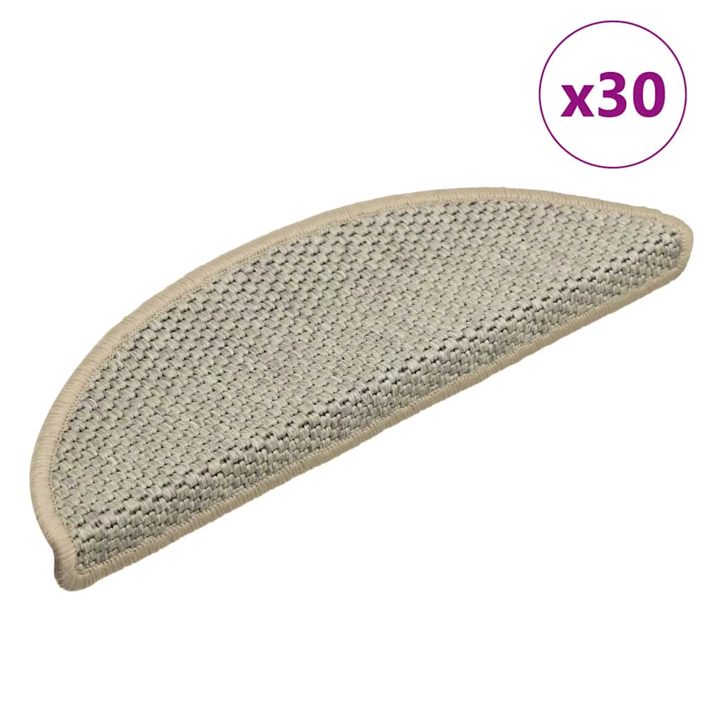 vidaXL Maty na schody samoprzylepne sizal-look 30 szt. 56x17x3 cm