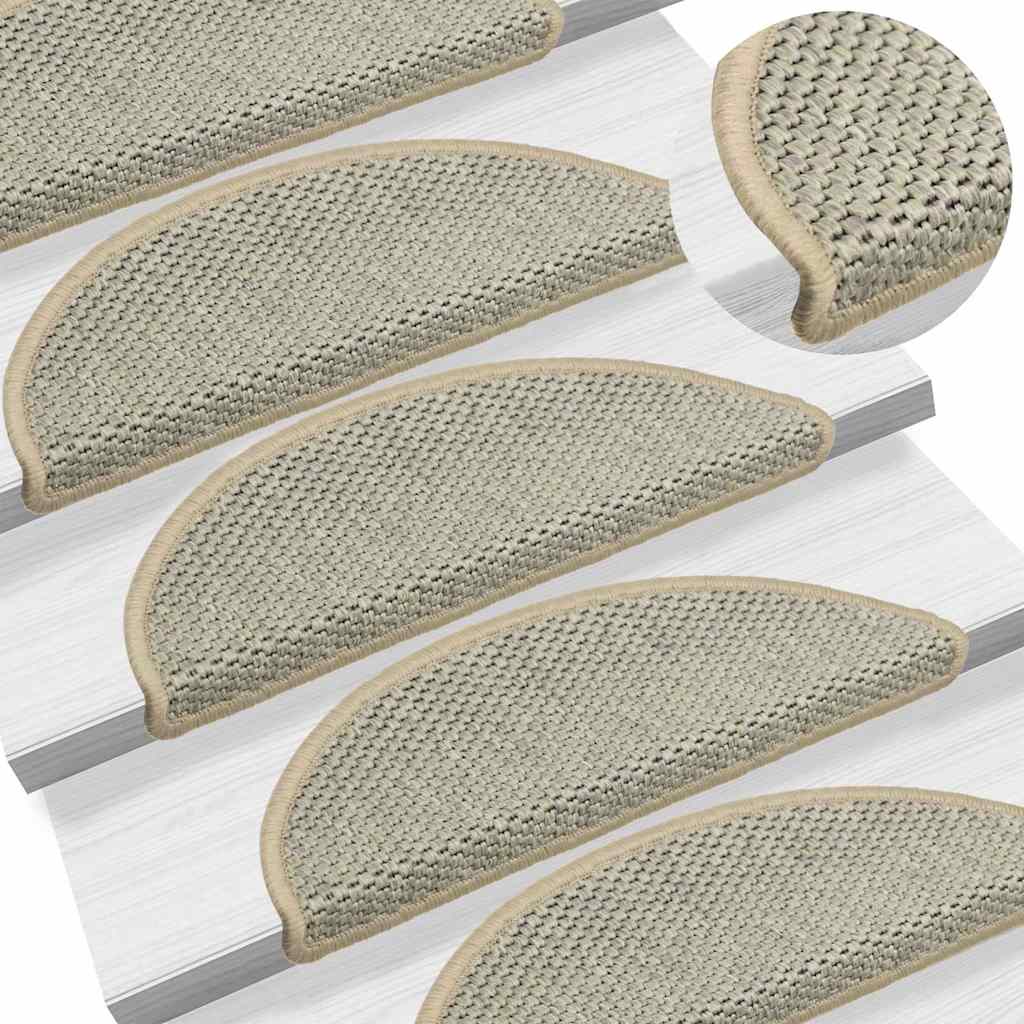 vidaXL Maty na schody samoprzylepne sizal-look 30 szt. 56x17x3 cm