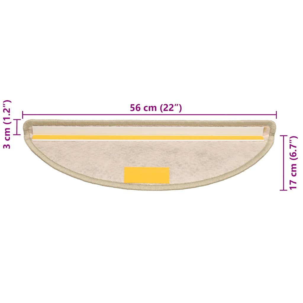 vidaXL Maty na schody samoprzylepne sizal-look 30 szt. 56x17x3 cm
