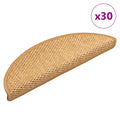 vidaXL Maty na schody samoprzylepne Sisal-Look 30 szt. 56x17x3 cm