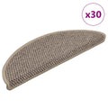 vidaXL Maty na schody samoprzylepne Sisal-Look 30 szt. 56x17x3 cm