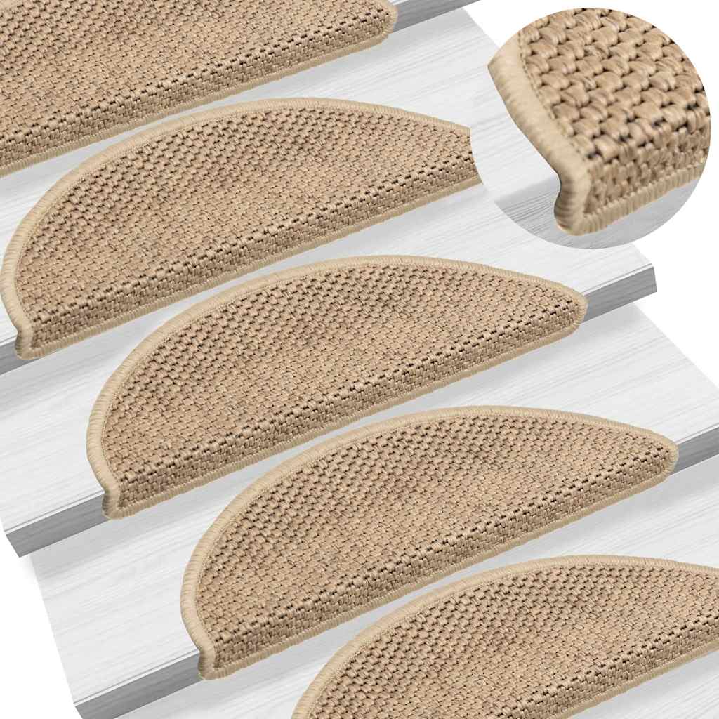 vidaXL Maty na schody samoprzylepne sizal-look 30 szt. 56x17x3 cm