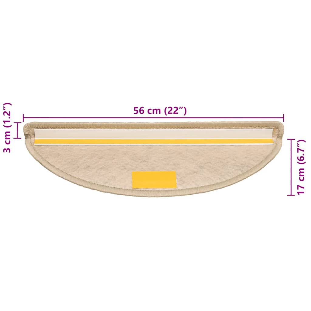 vidaXL Maty na schody samoprzylepne sizal-look 30 szt. 56x17x3 cm