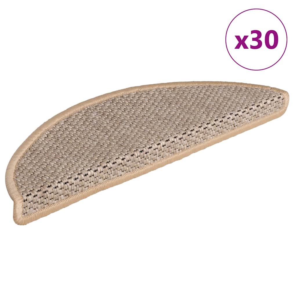 vidaXL Maty na schody samoprzylepne sizal-look 30 szt. 56x17x3 cm