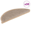 vidaXL Maty na schody samoprzylepne sizal-look 30 szt. 56x17x3 cm